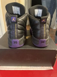 NIKE AIR JORDAN 12 LAKERS COLORS/ KIDS SIZE 1.5Y - Picture 1 of 9