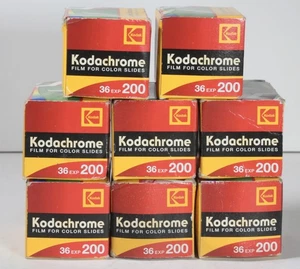 8 Rolls Kodachrome 200 135-36 Slide Film - expired 2004 - COLD STORED - Picture 1 of 3