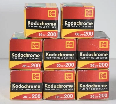 8 Rolls Kodachrome 200 135-36 Slide Film - expired 2004 - COLD STORED - Image 1 of 3