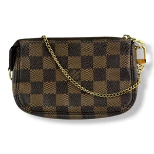 Louis Vuitton Mini Pochette Accessories Brown Damier Bag - Picture 1 of 6