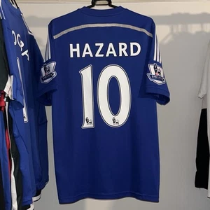 Chelsea 2014/15 Adidas Home Football Shirt Blue Eden Hazard 10 Mens Medium - Picture 1 of 10