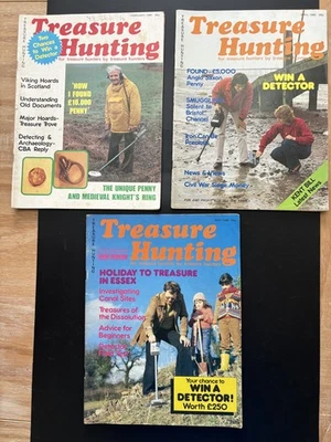 Vintage “Treasure Hunting ” Magazine 1980 Metal Detecting Vol 3 #7,9,10 - Used - Image 1 of 4