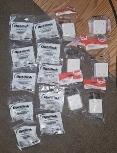 Pack de 10 prises Optilink CAT 6 Keystone 90 degrés blanc -8P8C RJ45 avec 6 boites HD - Photo 1/1