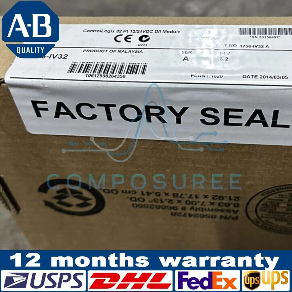 1756-IV32 New AB Factory Sealed ControlLogix 32 Pt 12/24VDC D/I Module 1756IV32 - Image 1 of 4