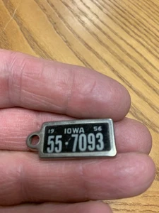 1955 Iowa DAV Tag Keychain License Plate 55-7093 - Picture 1 of 8