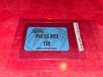 2005 SUPER BOWL 39  XXXIX  MEDIA PRESS BOX TICKET TOM BRADY 3RD SUPER BOWL WIN - Image 1 of 2