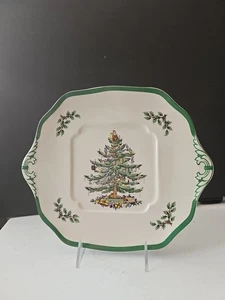 Plato de pastel SPODE árbol de Navidad mango cuadrado 11 1/4" - Imagen 1 de 4