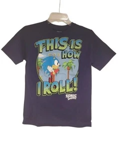 New Sonic the Hedgehog This Is How I Roll Boys Medium Sega Gaming Cotton Tee - Picture 1 of 4