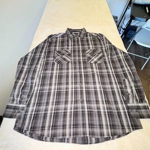 Beverly Hills Polo Club Button Up Shirt L Black Long Sleeve Roll Tab Office - Picture 1 of 12