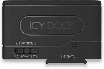 ICY DOCK EZ Adapter MB104U-1SMB - 1x 2.5 Inch SATA or 1x M.2 NVMe/SATA SSD to US - Immagine 1 di 4