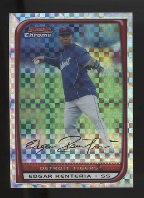 2008 Bowman Chrome Edgar Renteria #169 Detroit Tigers Xfractor B0 - Image 1 of 2