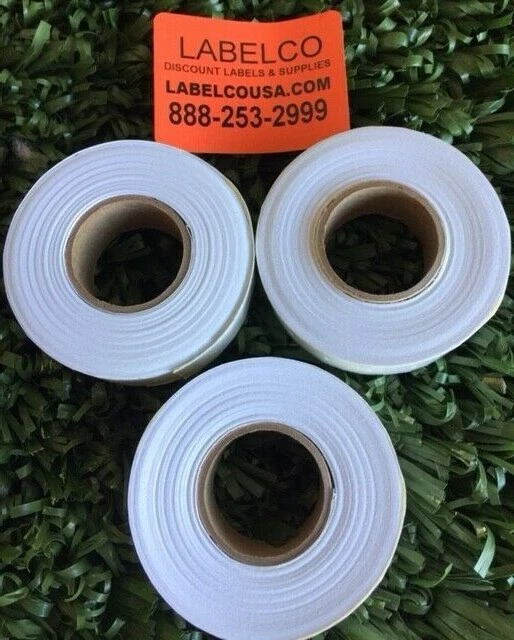 SATO/ AVERY DENNISON PB105/106 PB-1 WHITE LABELS 3 ROLLS OF 1,000 *FREE SHIPPING