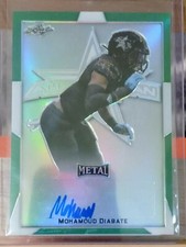 2019 Leaf Metal All-American Bowl Mohamoud Diabete #1/1 Auto AAB Etch Green Mint