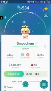 Glänzender Smoochum (Schleifenhut) Pokemon Trade Go - Bild 1 von 2