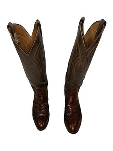 Vintage Nocona Python Exotic Cowgirl Boots Size 5.5A Made In USA - Picture 1 of 17