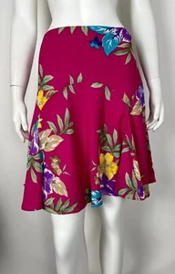 Ralph Lauren Women's PETITE Floral Georgette Skirt Pink Multicolor NWT $145 12P - Picture 1 of 5