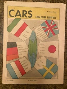 Coches Automóviles de Otros Países LA Times Sección Especial 1969 - Imagen 1 de 2