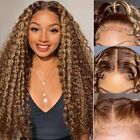 Earlr Water Wave Highlight Ombre 13X6 Hd Transparent Lace Front Wig Human Hai...