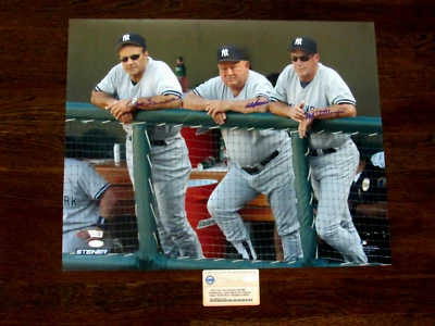 JOE TORRE MEL STOTTLEMYRE ZIMMER 96 WSC YANKEES SIGNED AUTO 16X20 PHOTO STEINER  - Image 1 of 4