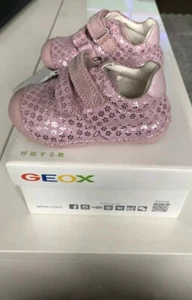 NWT! GEOX Baby Girl Sparkly Sneakers- Size 4.5 - Picture 1 of 5