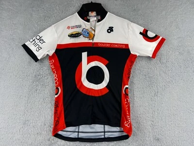 Camiseta deportiva de ciclismo Champsys para mujer mediana blanca negra roja 1/2 cremallera entrenamiento en roca Foto 1 de 4