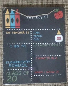First Day of School Chalkboard Back to School Board Sign for First Day Last Day - Picture 1 of 2