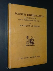 SCIENCES D'OBSERVATION - CLASSE DE SIXIÈME & C.P. E.P.S. - 1938 - Imagen 1 de 7