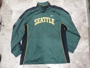 Reebok Seattle Supersonics Warmup Jacket 2000s NBA Authentics Mens Sz Large Tall - Picture 1 of 8