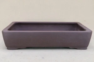 Japanese Bonsai Pot Tokoname YAMAAKI 12.2"(31cm) Brown Rectangle I079 - Picture 1 of 4