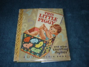 This Little Piggy 1946 Little Golden Book with Dust Jacket 7th printing DJ rare - Bild 1 von 8