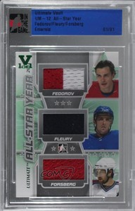 2012 ITG Ultimate Memorabilia 12th Edition 1/1 Sergei Fedorov Theoren Fleury 0c3