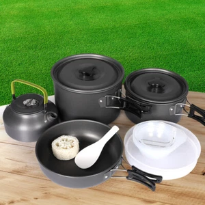 Toque 16Pcs Camping Cookware Set Outdoor Hiking Cooking Pot Pan Portable Picnic - Picture 1 of 12