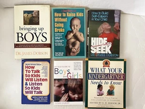 Lot Of 6 Parenting Books Boys How To Raise Kids Talk Listen Self-Esteem Girls K - Picture 1 of 3