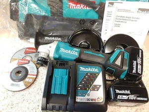 JUEGO DE AMOLADORA DE CORTE/ÁNGULO Makita•xag04t•18v•Batería de 2-1/2""/5•Nueva - Imagen 1 de 6