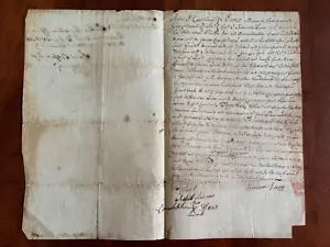 Firmado 1798 Marion & Georgetown District SOUTH CAROLINA Land Deed LUCAS Crawford - Imagen 1 de 2