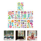  9 Sheets Spring Decor Flowers Stickers Floral Butterfly Window Children's Room
