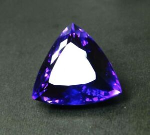 Natural 55 Ct Amethyst Purple Trillion Shape Huge Size Certified  Gemstone