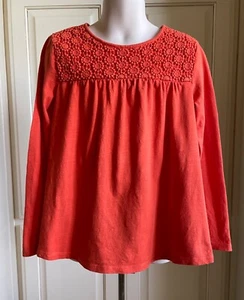 Authentic J Khaki Girls Size 6 Long Sleeve Orange Pullover Tunic Top Fall Photo - Picture 1 of 8