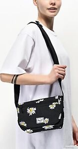 Herschel Black/Daisy Grade Mini Messenger Shoulder Bag