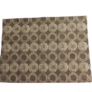 Crate & Barrel Paloma Placemats Cloth Set of 4 14 x 19" Tan/Brown Cotton - Picture 1 of 9