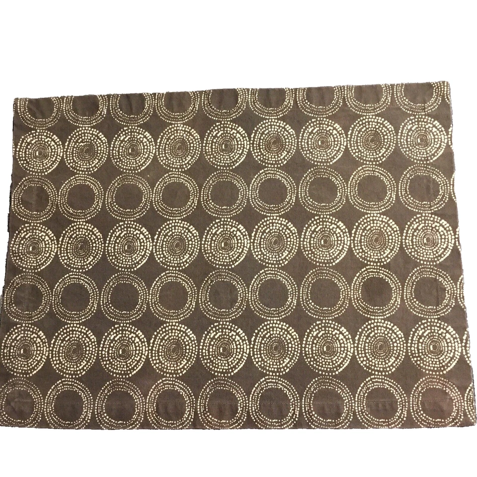 Crate & Barrel Paloma Placemats Cloth Set of 4 14 x 19" Tan/Brown Cotton - Image 1 of 4