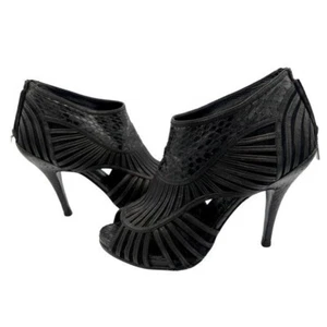 DIOR "Temptation" Python Black Strappy Booties Sandals EU 39 US 9 - Picture 1 of 17