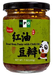 NPG Pixian Broad Bean Paste with Red Chili Oil 7 Oz, Topping Sauce Stir Fry - Picture 1 of 6