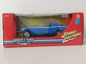 Johnny Lightning 1:18 1967 Ford Mustang Blue Collectible Car - Picture 1 of 9