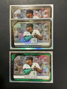 Ketel Marte 2021 Topps Gallery lámina arco iris verde serie #/99 con lámina y tarjeta base - Imagen 1 de 3