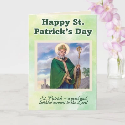 Happy St. Patrick's Day! - 5.5" x 8.5" Greeting Card with Writing Space Inside - Image 1 of 4