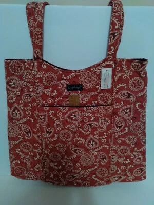 Longaberger - Telas - Nuevo (Abierto) - Bolso de Mano Homestead Rojo Paisley Inclinado  Foto 1 de 4