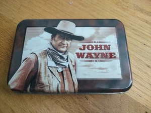 John Wayne collectible playing cards, 2 SEALED decks, in keepsake tin. - Picture 1 of 5