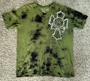 Xtreme Couture by Affliction Mens Foil Cross Wings T-Shirt Green 2X-Large - Picture 1 of 9