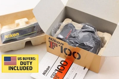 No Sticky [Top MINT in BOX w/ Strap] Nikon F100 SLR 35mm Film Camera Body JAPAN - Image 1 of 4